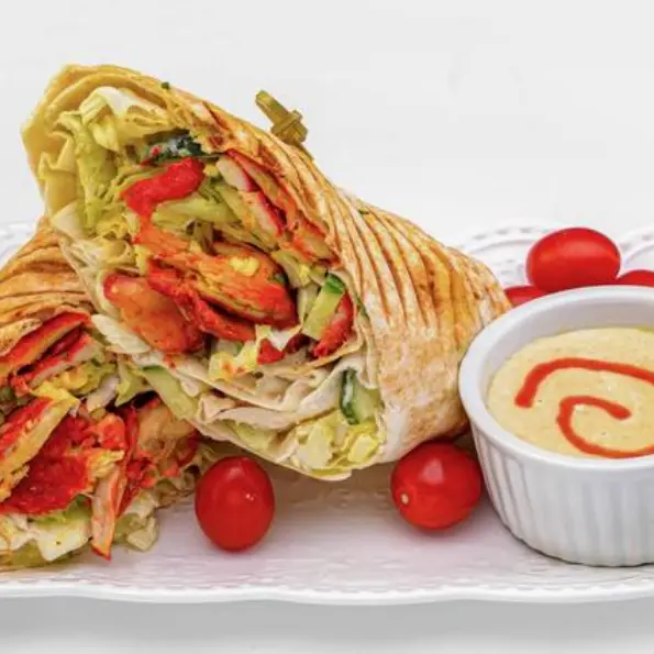 Donair wrap with fresh vegetables in Brentwood Calgary